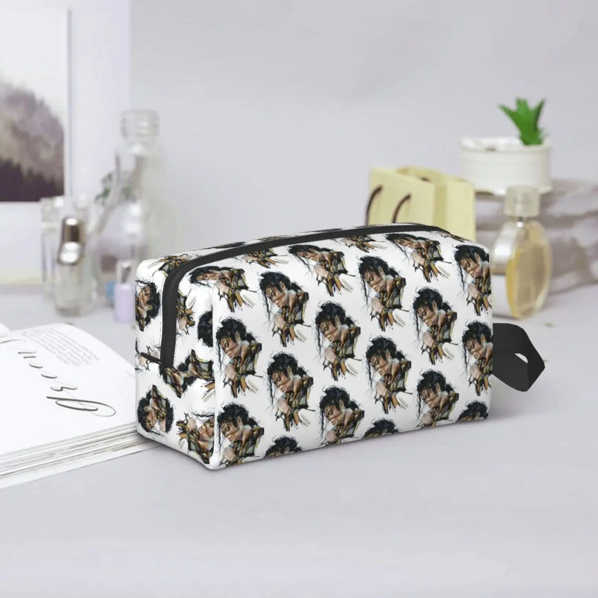 Michael Jackson Musicians Singers Dancers Pencil Case for Kids Pen Box Pencil Bag Stationery Supplies Women Organizer Pouch