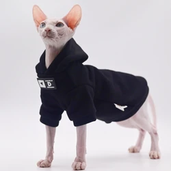 Rosa Homewear Katzen pullover Herbst Winter warme Kitty Mantel Sphinx Kleidung Haustier Kleidung Outfits haarlose Katzen kleidung