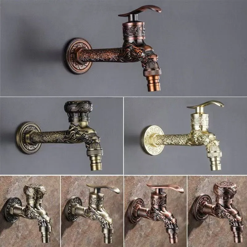 Vintage Long Mop Sink Faucet, European American Retro 1/2