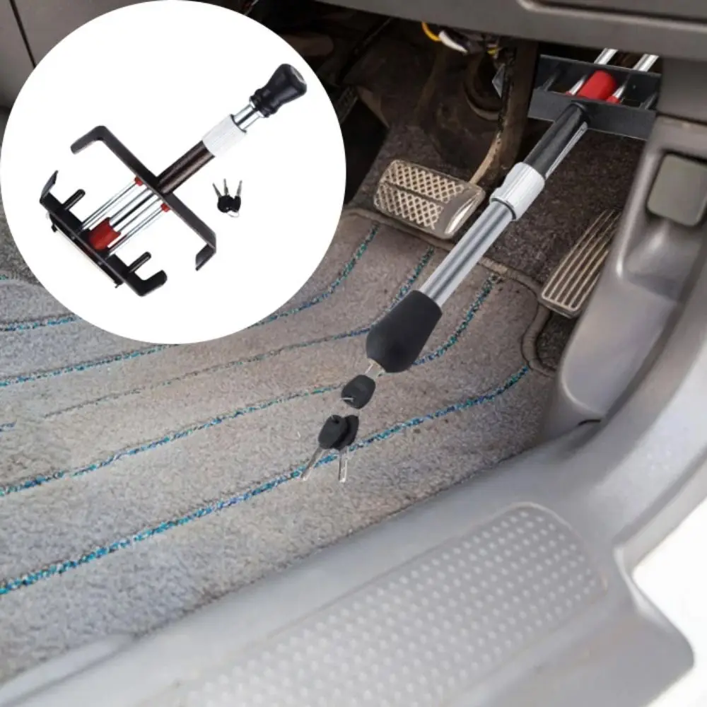 Accessories Parts Universal Car Clutch Lock All-Metal Stainless Anti-Theft Lock Removable Anti-Skid Brake Pedal Lock Car