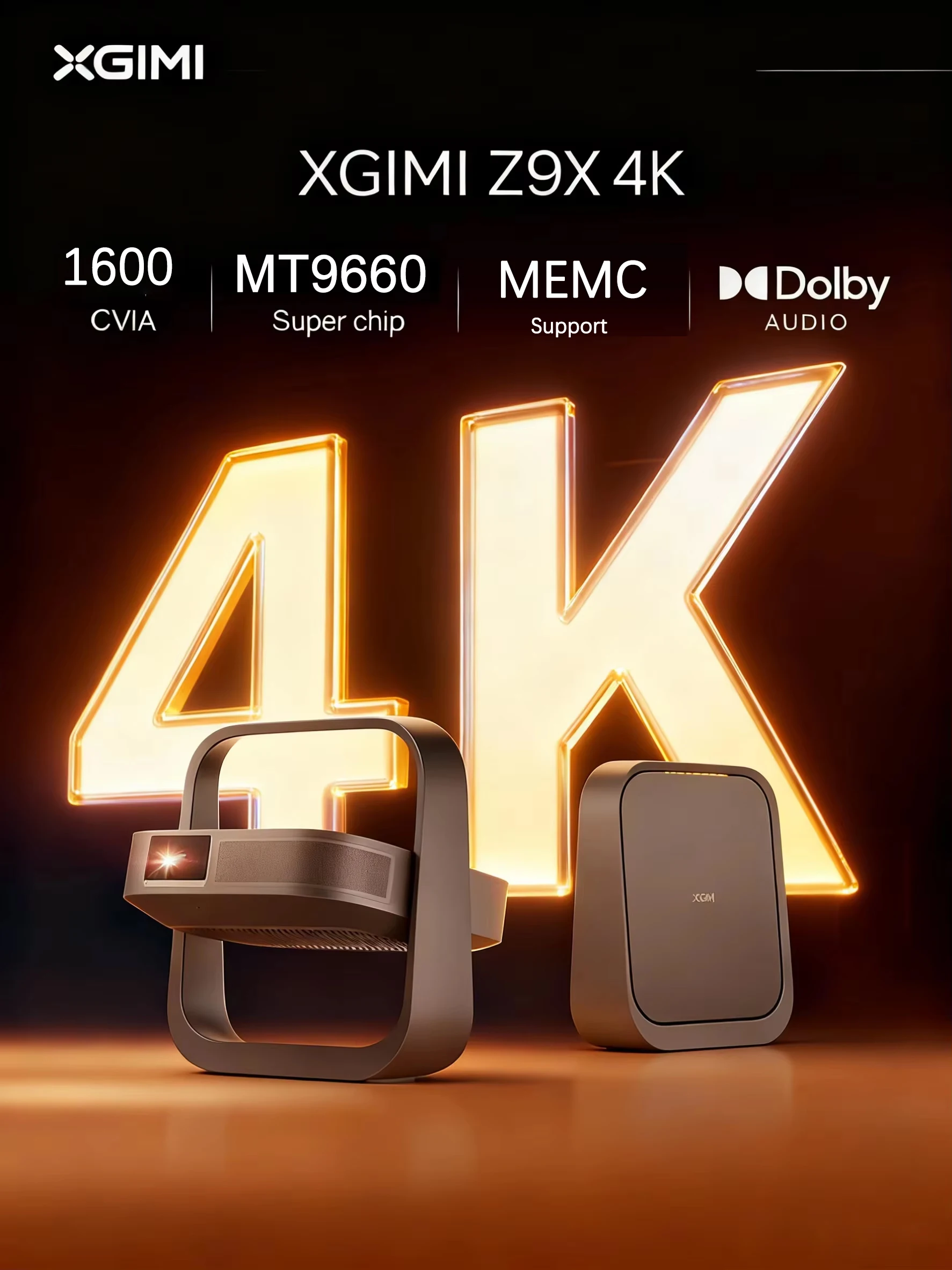 Home Cinema Laser Projector - XGIMI Z9X, Yüksek Parlaklıkta, 1600 CVIA,