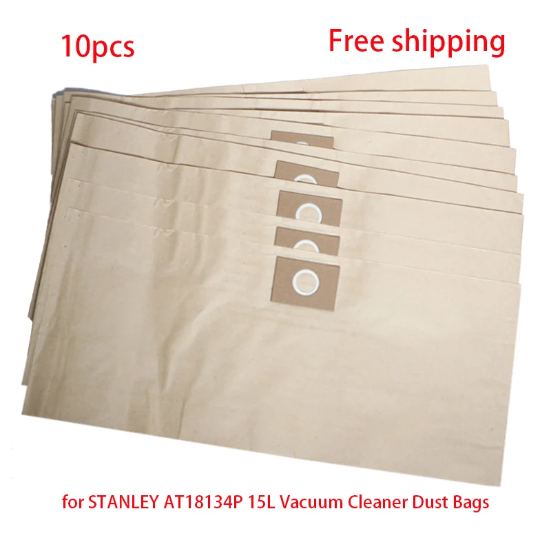 

10pcs Thickened Dust Bags for STANLEY AT18134P 15L CLASSIC WET AND DRY VACUUM CLEANER,Vacuum Cleaner Parts Paper Bags