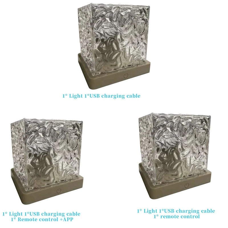 

Water Wave Lamp Decoration Night Light, Bedroom Atmosphere Light, Wave Projection Desk Light 3-Color Touch Easy To Use