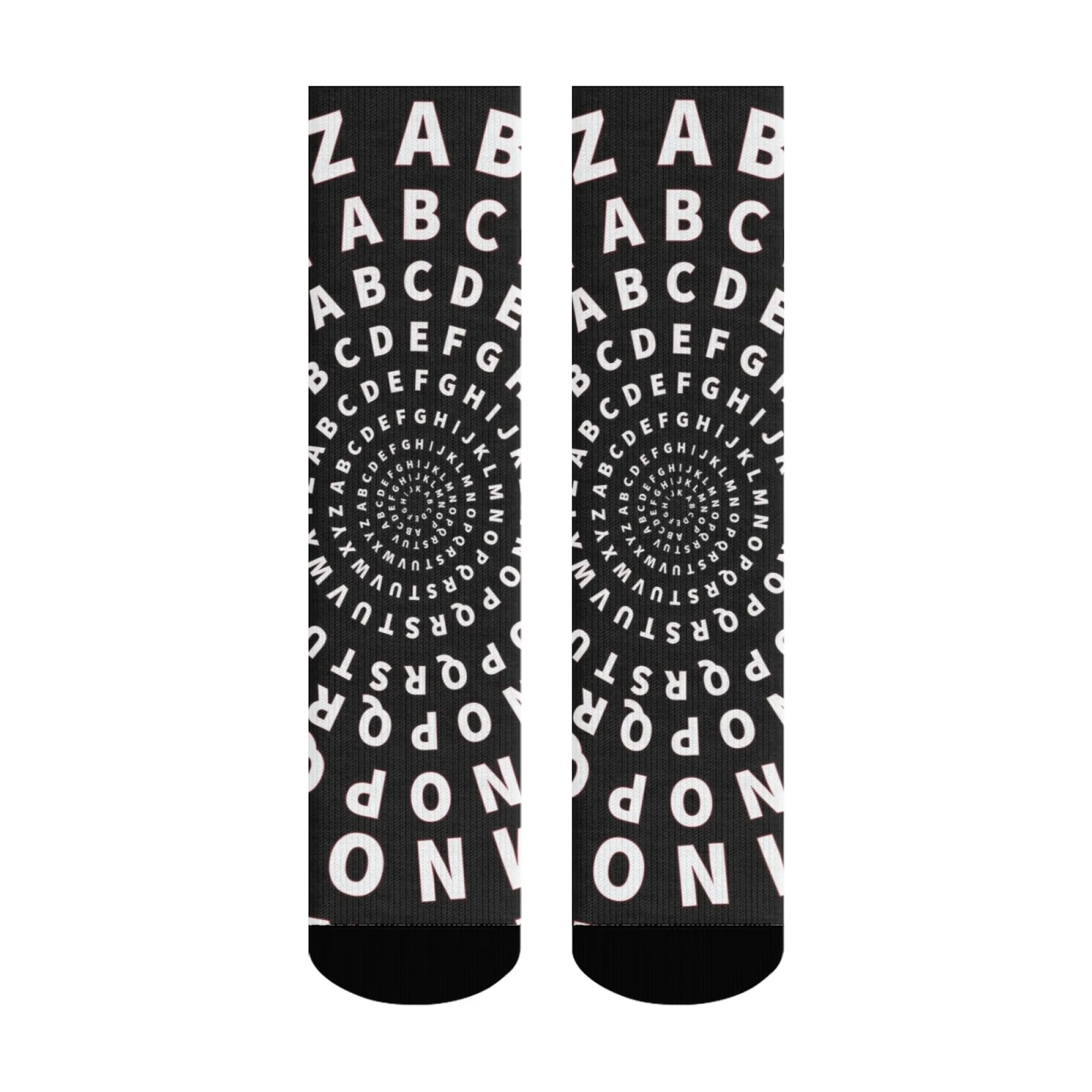 Fun Novel Letter-print Men's Socks Non-slip Skin-friendly Breathable Socks Quirky Fashion Street Hip-hop Retro Compression Socks