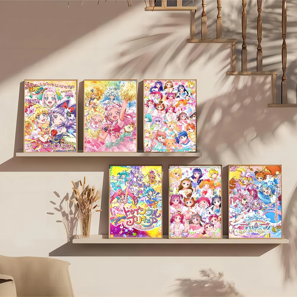 Smile Precure Cute Anime Anime Posters Sticky Whitepaper Sticker DIY Room Bar Cafe Kawaii Room Decor