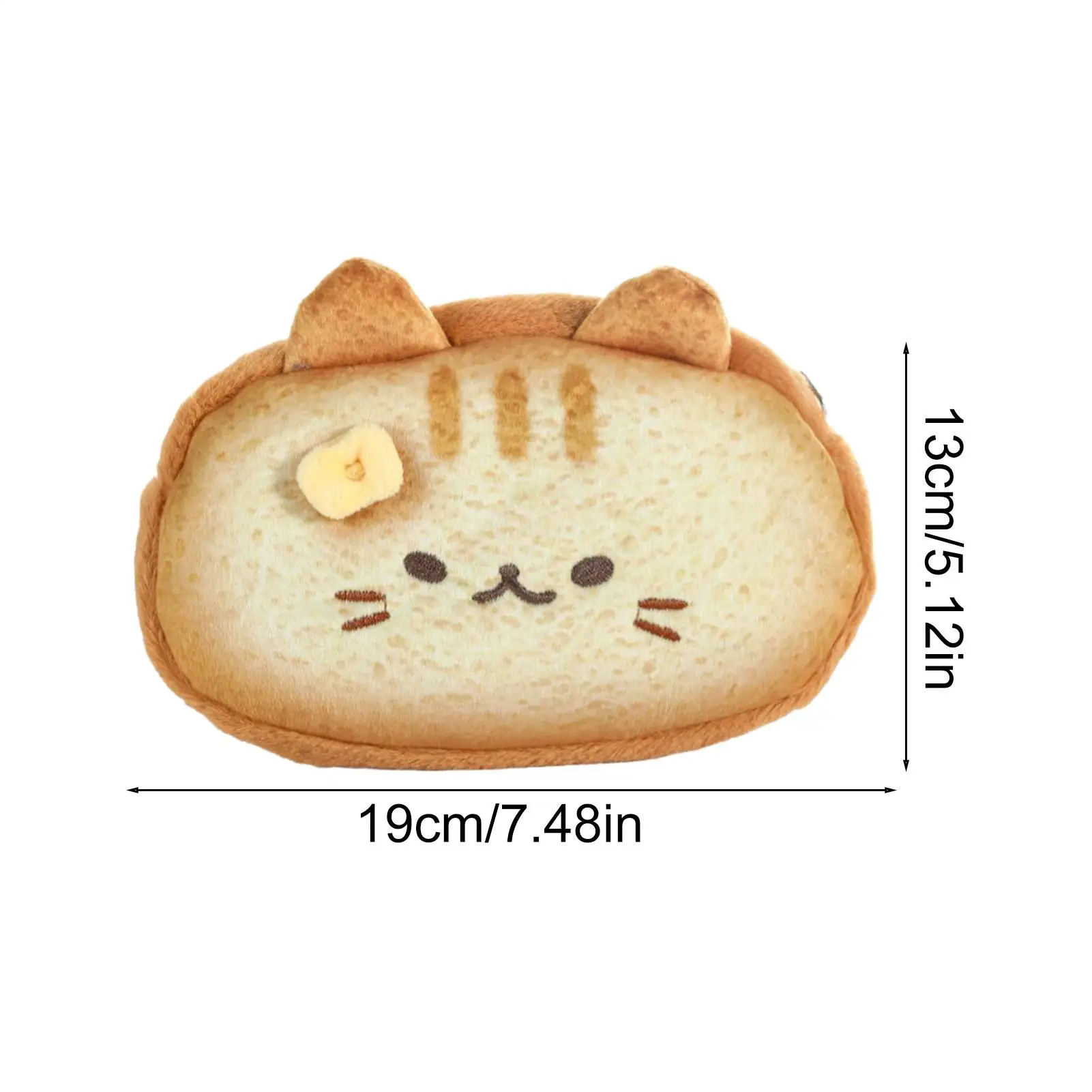 Estuche para lápices con diseño de gato tostado, estuche para lápices divertido, organizador de felpa, bolsa estética para mochila, escuela de infantes, niños y adolescentes