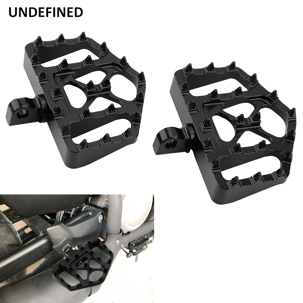 Motorcycle MX Offroad Foot Pegs Bobber Wide Fat Floorboards Footrests Pedals For Harley Sportster XL 1200 883 Dyna FXDF Softail