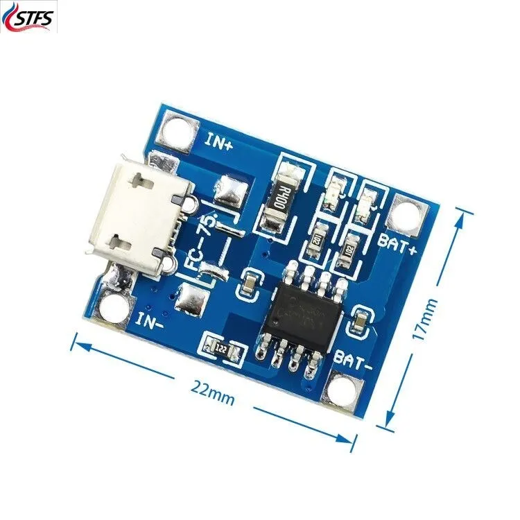 TYPE-C/Micro/Mini USB 5V 1A 18650 For TP4056 Lithium Battery Charger Module Charging Board With Protection Dual Functions 1A