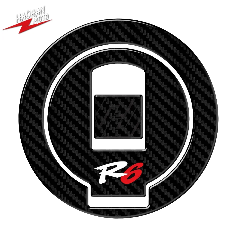 

For Yamaha YZF-R6 R6 1999 2000 3D Carbon-look Motorcycle Fuel Gas Cap Protector Decal