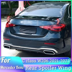 W206 Rear Spoiler Wing Tail Tuning For Mercedes Benz C class Sedan C200 C220 C300 C63 AMG Style 2021 2022 2023 Boot Trunk Lip