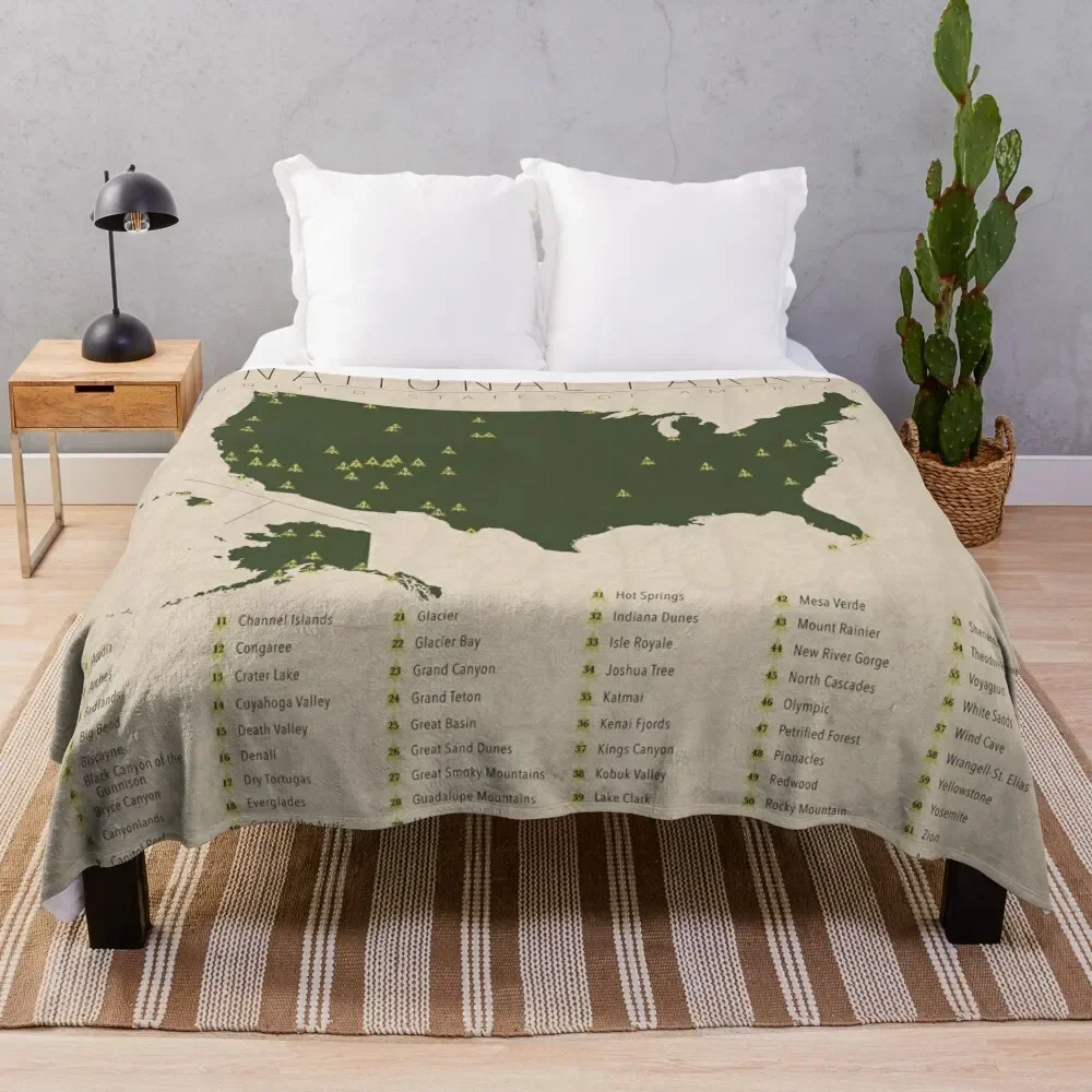 US National Parks Throw Blanket Soft Plush Plaid Bed linens Thins warm winter halloween Blankets