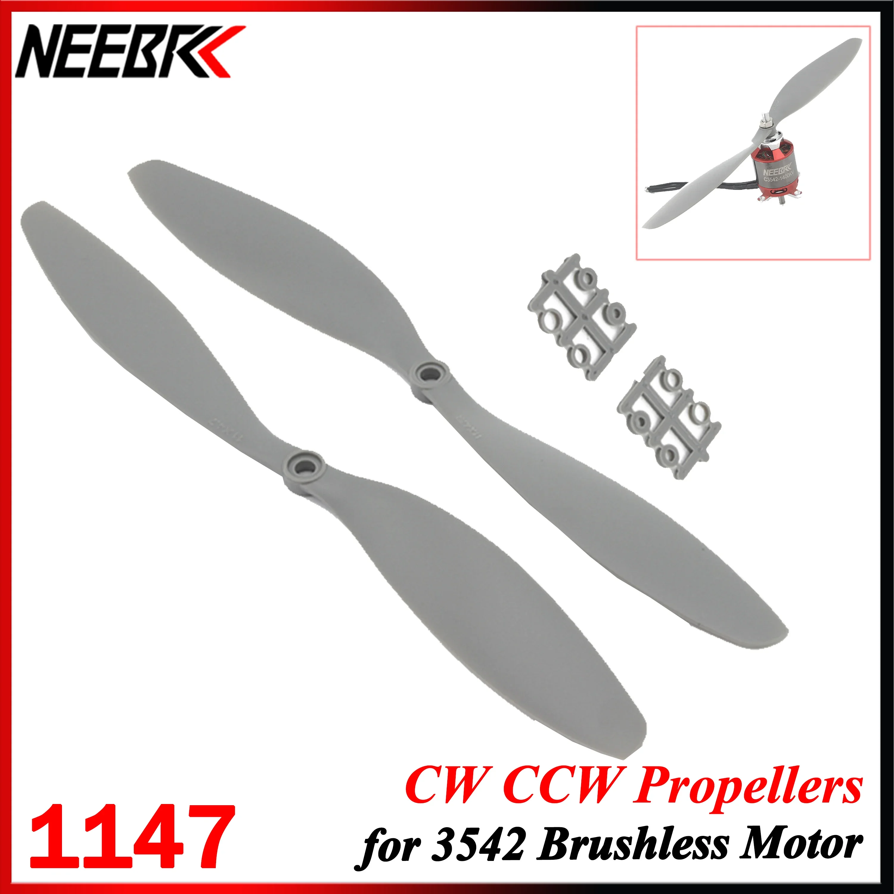 NEEBRC 1147 2-Blade Props 11x4.7 CW CCW Propeller for FPV Racing Drone Quadcopter RC Plane F450 3542 Brushless Motor DIY Parts