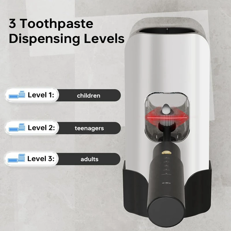 Toothpaste Dispenser, Smart Automatic Toothpaste Dispenser Wall Mounted For Bathroom, Toothpaste Dispenser For Kids Durable