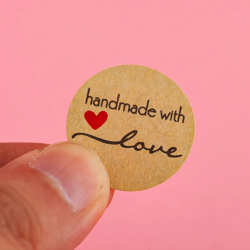 

500 шт. наклейки из крафт-бумаги идеально подходят для подарков, свадеб, дней рождения