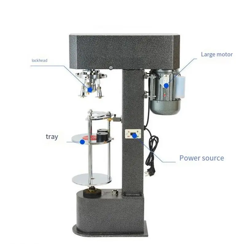 반자동 데스크탑 알루미늄 캡 크림퍼 도난 방지 캡핑 포장 기계 맥주 소다 병 와인 병 캔 밀봉용
