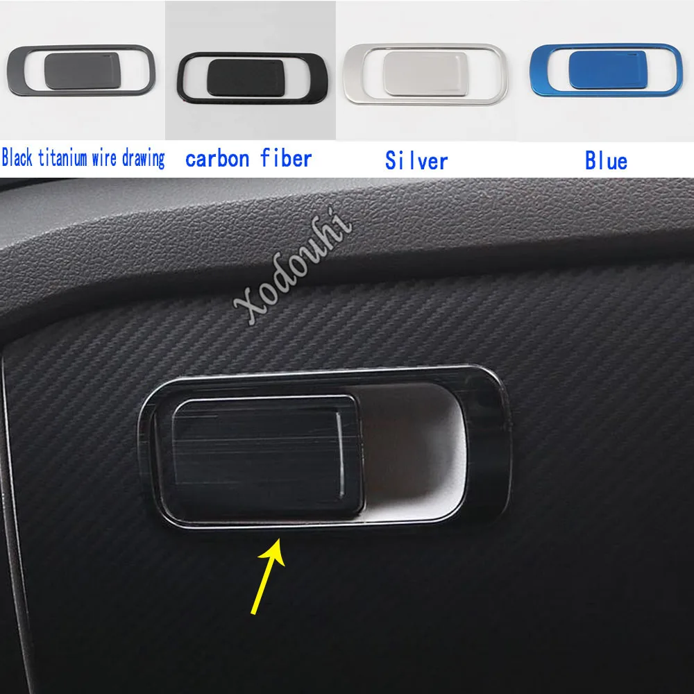Für Volkswagen VW T-cross Tcross 2019 2020 2021 2022 2023 Abdeckung Co-pilot Handschuh Box Front Trim lampe Panel Rahmen Aufkleber Haube 2 PCs