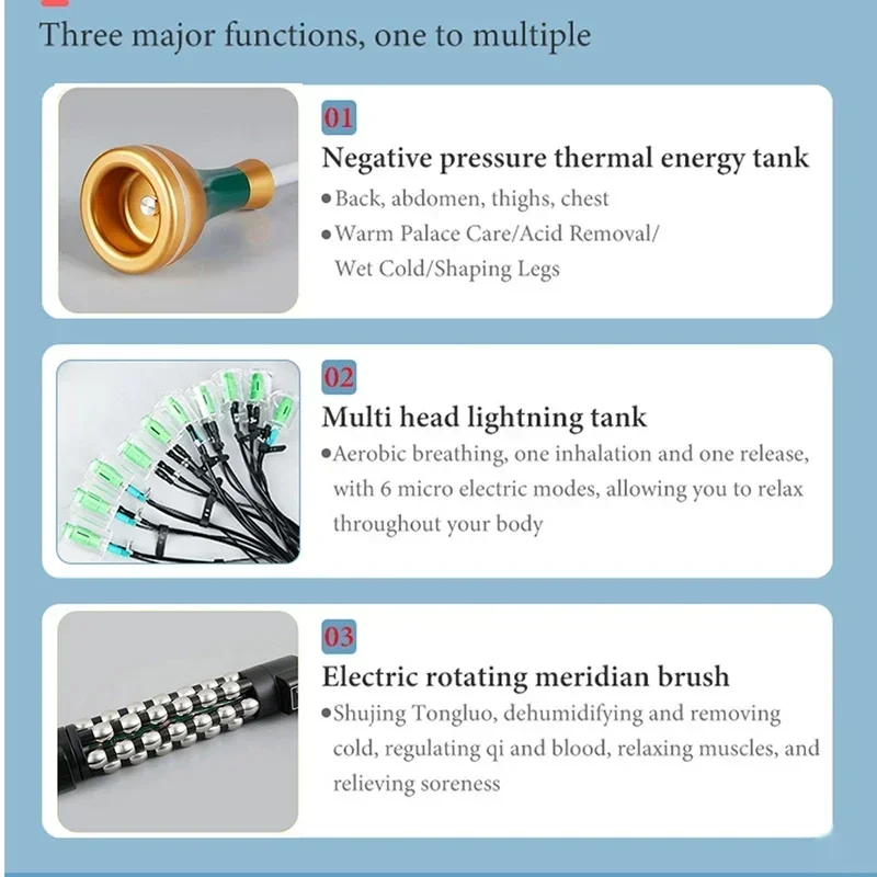 Intelligent Meridian Instrument EMS Physiotherapy Microelectric Heating Meridian Massage Muscle Relaxation Electric Beads Roller