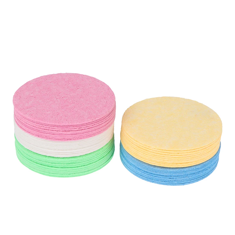 10Pcs Sponge Cleaning Compression Soft Facial Wash Puff Cleanser Comfortable Sponge Puff Spa Exfoliating Face Care Tool Makeup