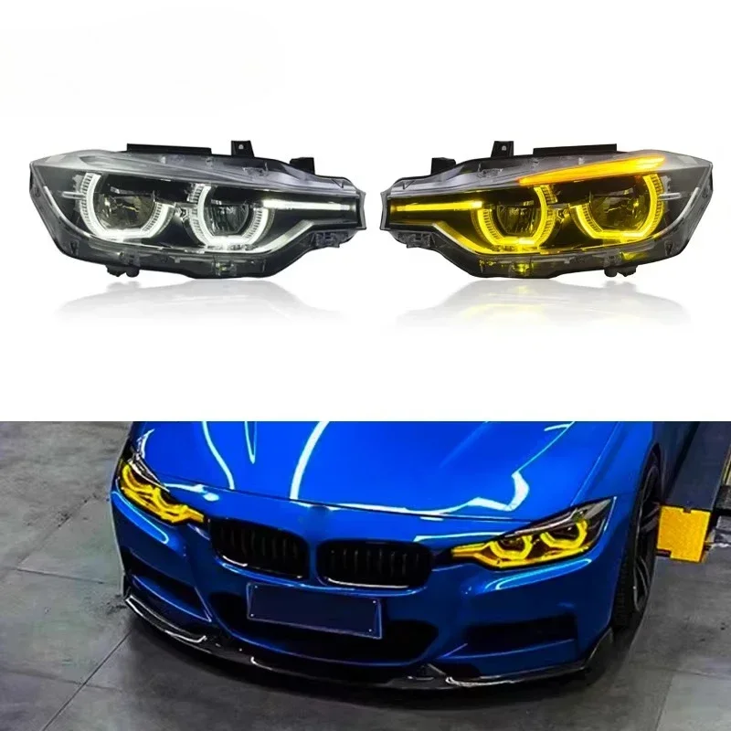 Dual-Color Headlights For BMW 3 Series F30 F35 F80 2013-2018 LED Headlamp Plug And Play Front Lights Auto Car Accessories