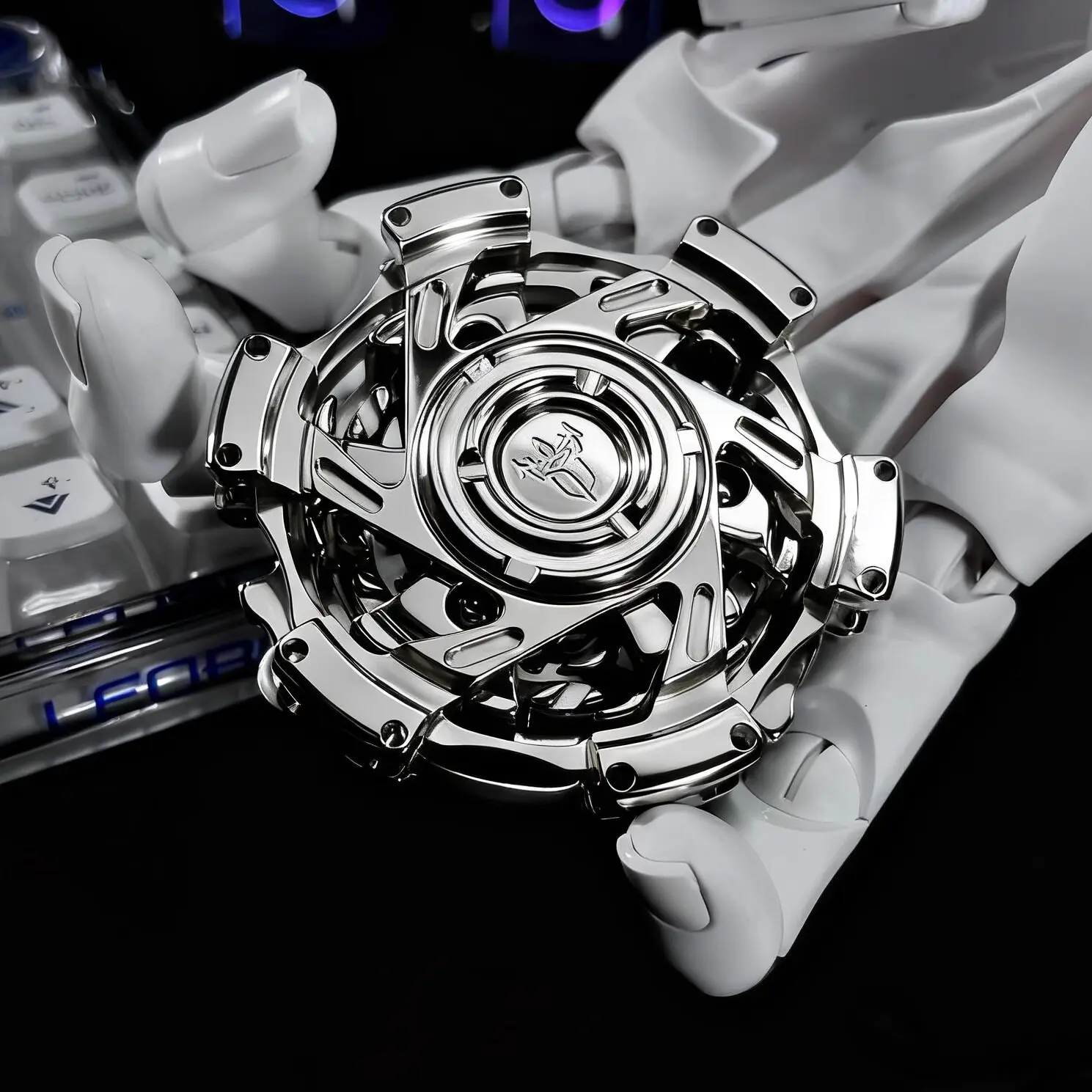 

Novelty Stainless Steel EDC Hand Spinner Stress Relief Fidget Toy ADHD Gadget Unique Gift