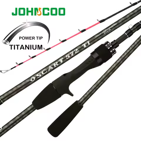 Johncoo 낚싯대 캐스팅 지그 막대 1.7m M ML 지그 막대 강력한 티타늄 팁 고무 꼬리 문어 보트 막대