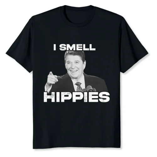 

NEW LIMITED Reagan Ronald Conservative I Smell Hippies T-Shirt