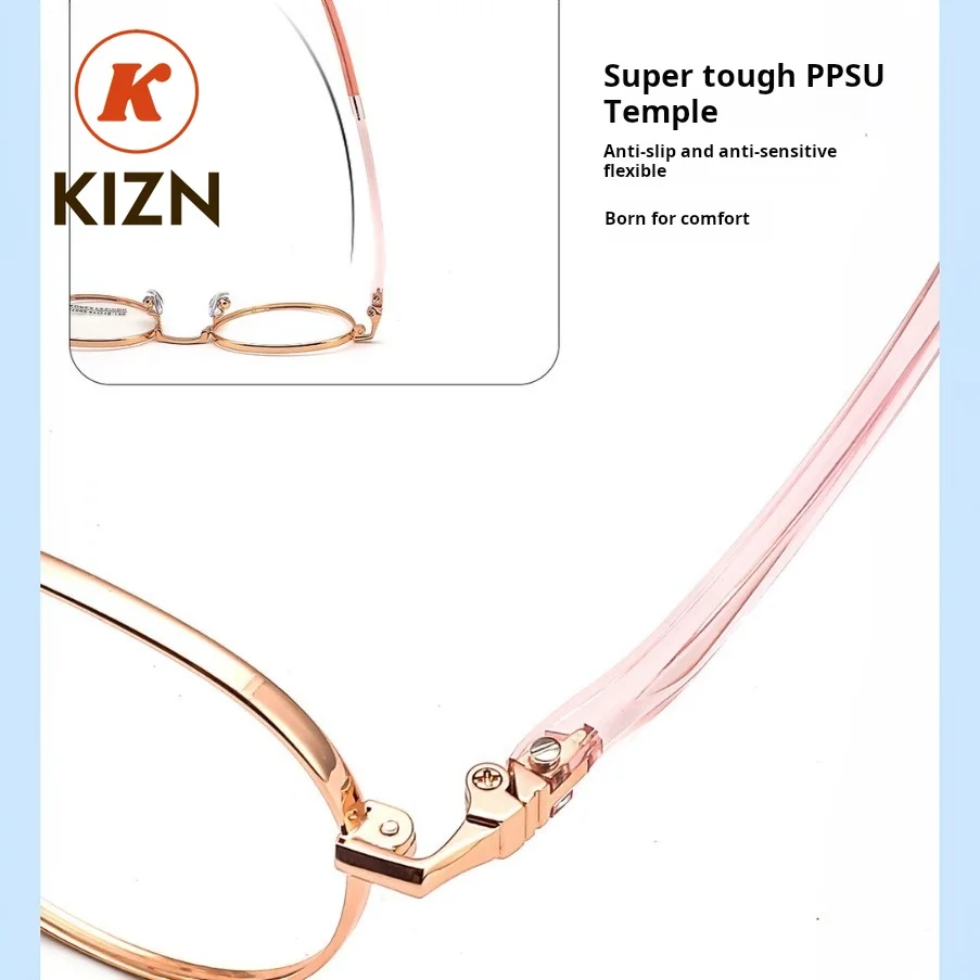 نظارات طبية دائرية للأطفال من KIZN تحجب الضوء الأزرق UV400 لقصر النظر مد البصر نظارات صيغة للأطفال 31002