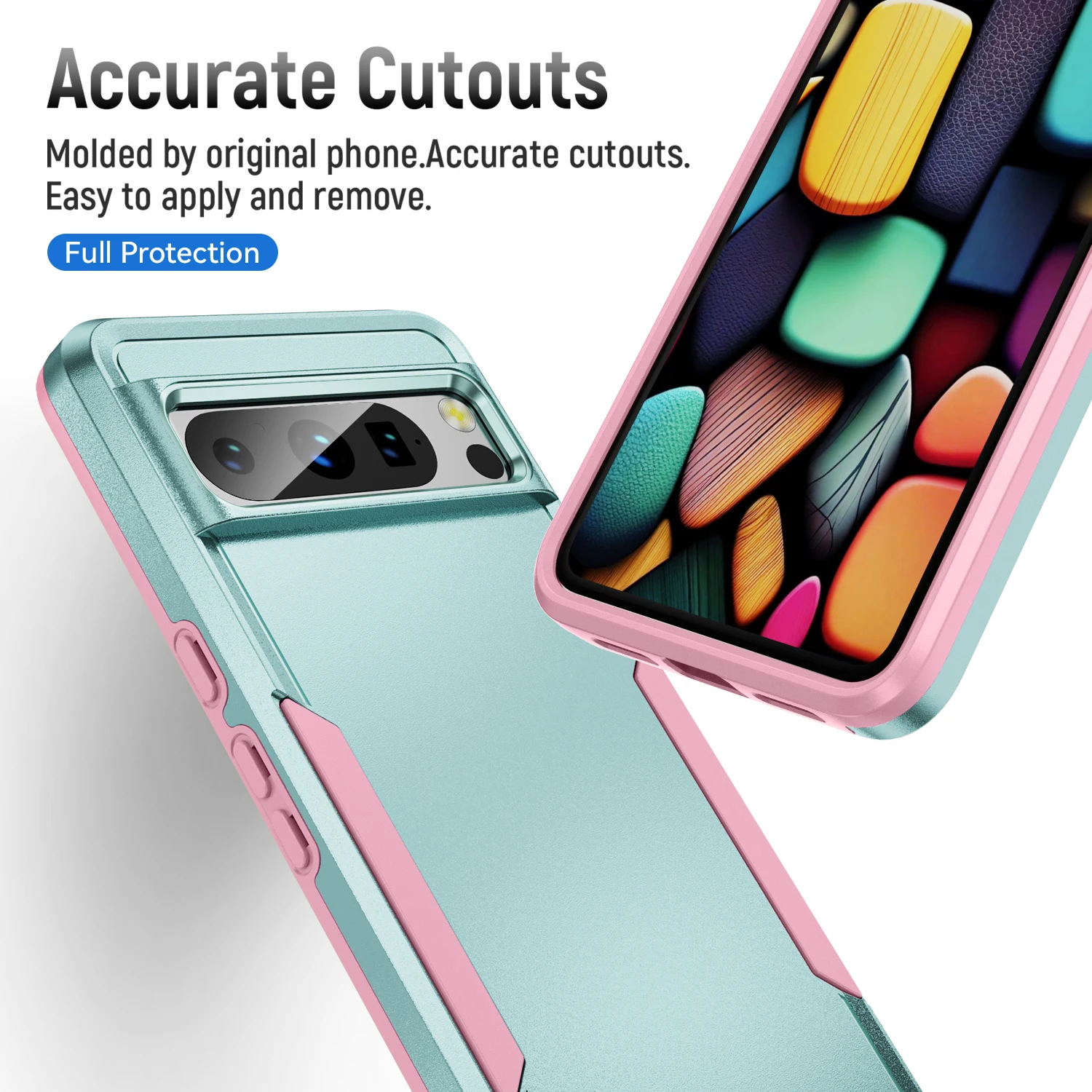 Hybrid 2 in 1 Phone Bag Case for Google Pixel 8 Pro 7 7A 8A Pixel 9 6 6A Pixel6 Pixel7 Pixel8 Pixel7a Shockproof Funda image 3