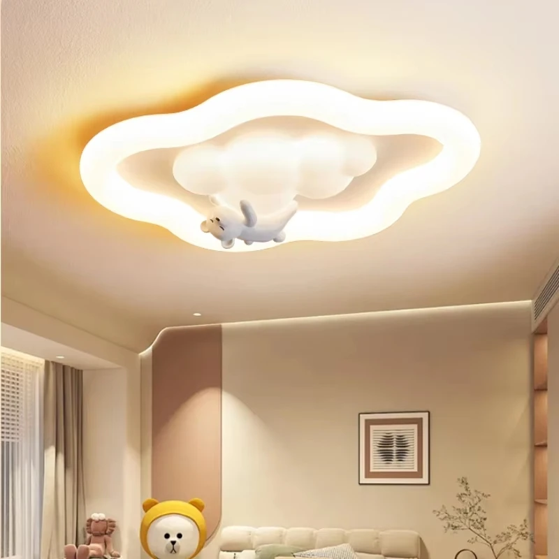 

Cloud Light LED Children's Room Baby Room Ceiling Lights Modern Cream Style Nursery Decor Boy Girl Bedroom Cloud Ceiling Lamps