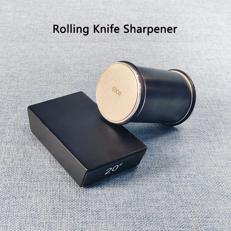 

Rolling Knife Sharpener for Straight Edge Knife Sharpener Kit with 15/20° Degree Magnetic Angle for Kitchen Knives Whetstone Set