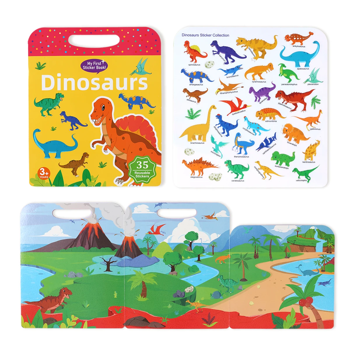 Hot New Children Scene Stickers DIY Hand-on Puzzle Sticker Books Reusable Cartoon Animal Learning Cognition Toys For Kids Gift