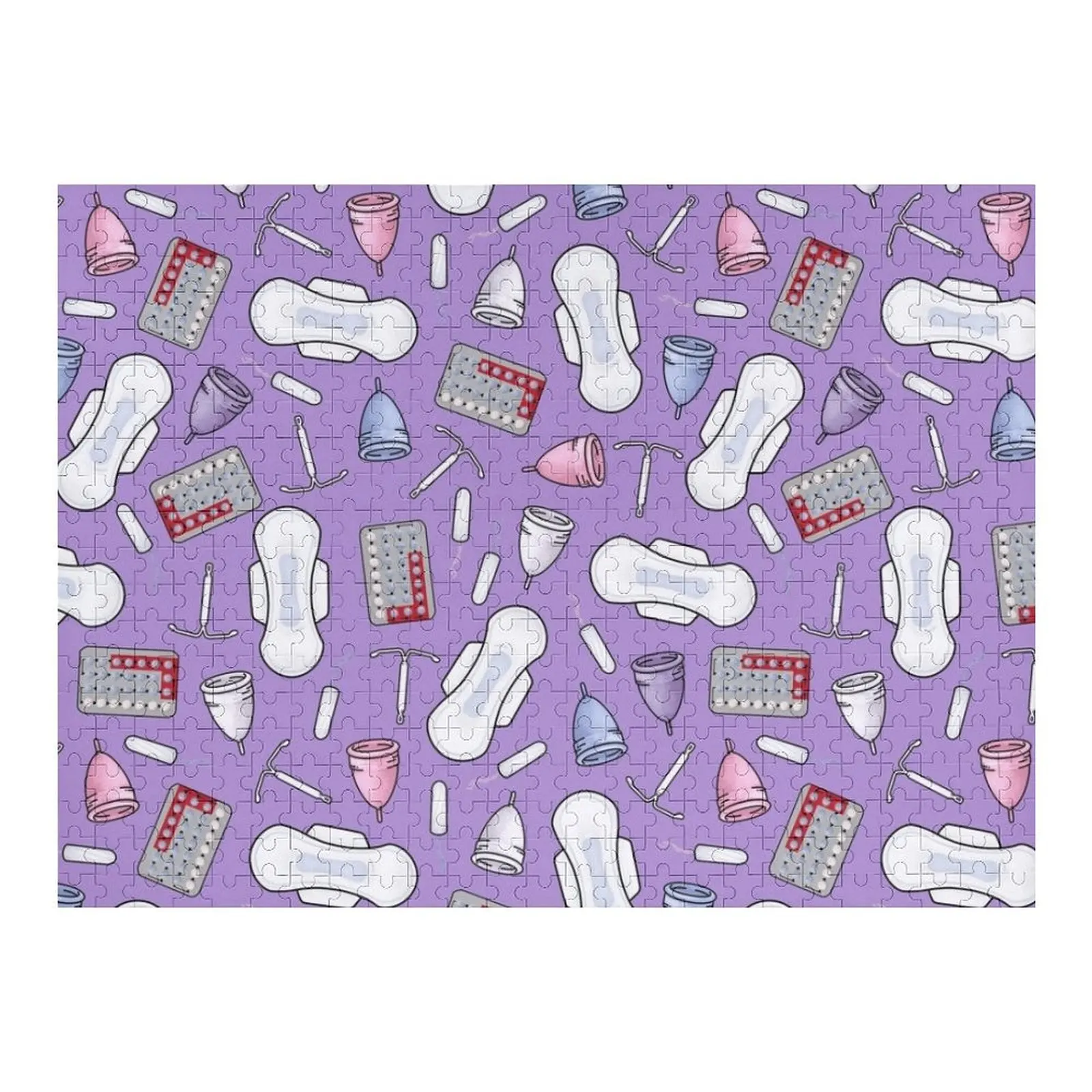 

Period protection, PMS ready in Purple Jigsaw Puzzle Christmas Toys With Personalized Photo Wooden Decor Paintings Puzzle