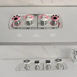 Creative Cute Toilet Press Button Portable Useful Bathing Room Water Tank Push Switch Tool Cabinet Door Drawer Handle