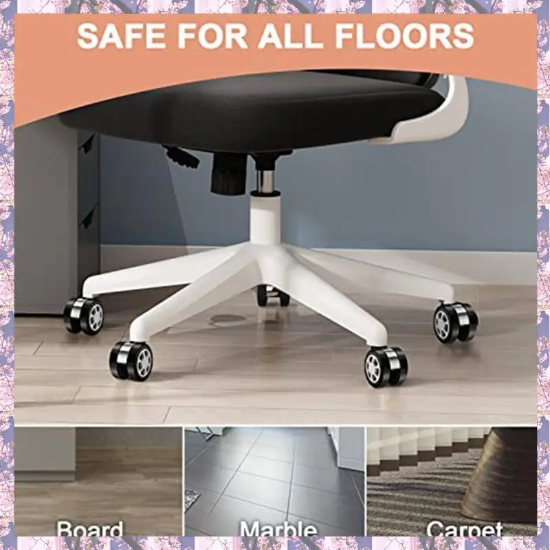 2025 Trend Office Chair Caster Wheels Replacement Accessories Caster Desk Chair Wheels, Rolling Wheels , Chair Casters For Hardw