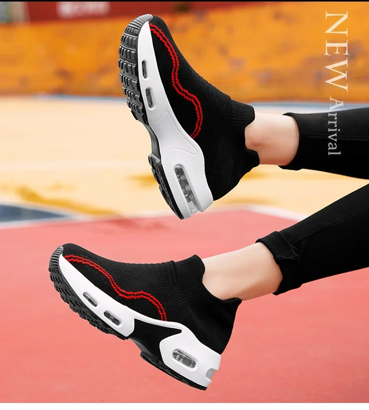 

Women’s Large Size Single-Lace Shoes: Breathable, Soft and Durable Mesh-Weave Sports Trainers Flat Casual Shoes