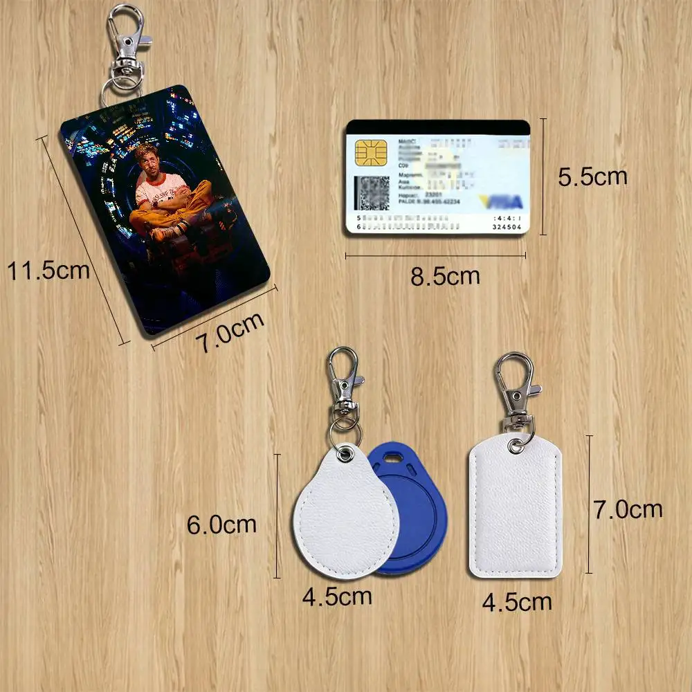 Fall Guy Ryan Gosling Project Hail Mary Leather Holder Exquisite Keychain purpose Case for Metro ID Access Control Card Badge