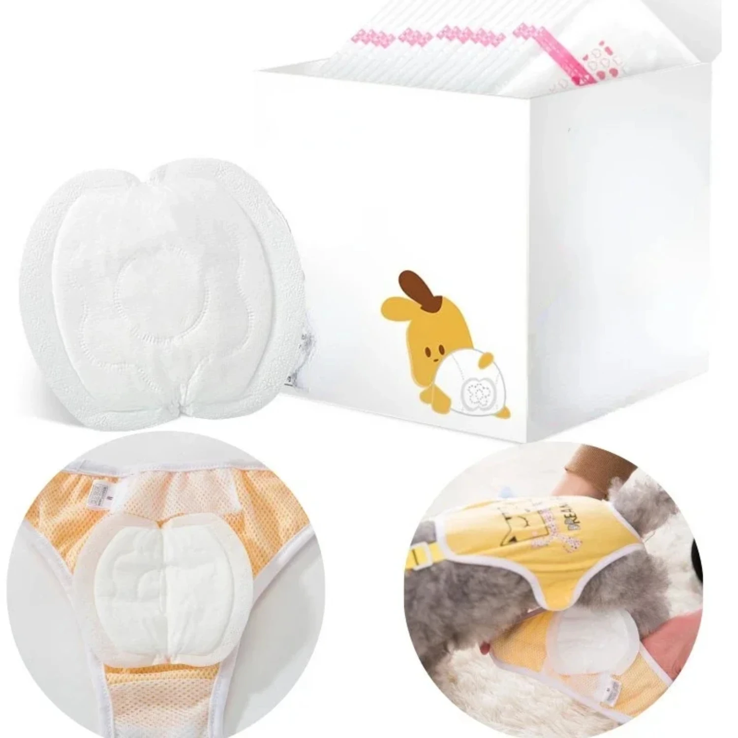 30pcs Dog Diaper Diapers  Female Dog Shorts Panties Dog Diaper Pad Female Sanitary Pants Disposable Doggie Physiological Pant