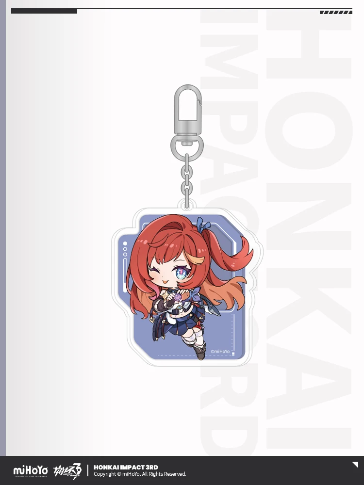 Original Official Game Honkai Impact 3  Q-version Senadina Coralie Acrylic Keychain Bag Pendant Cosplay Props miHoYo