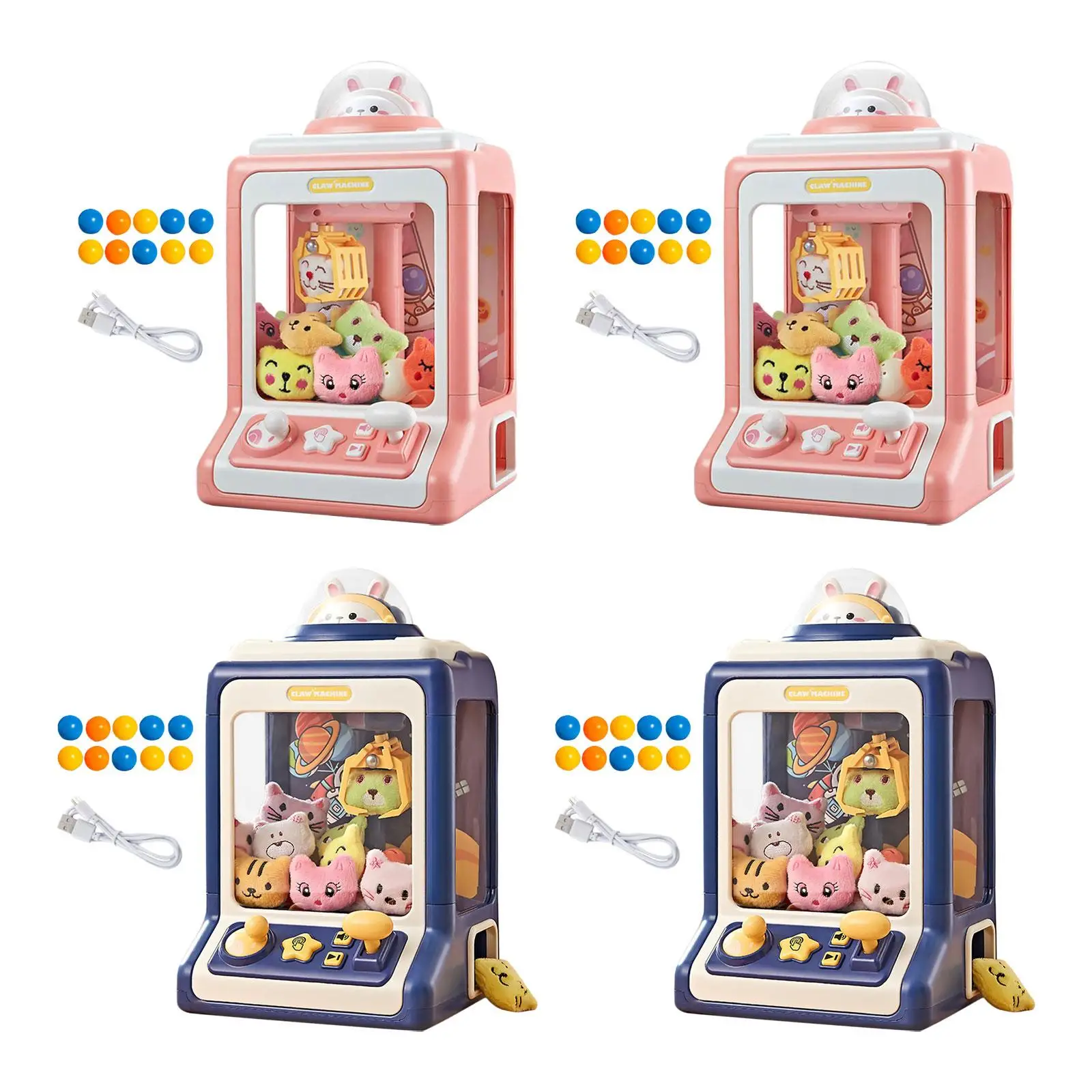 

Kids Claw Machine Candy Prizes Dispenser Game Portable with Light and Sound for