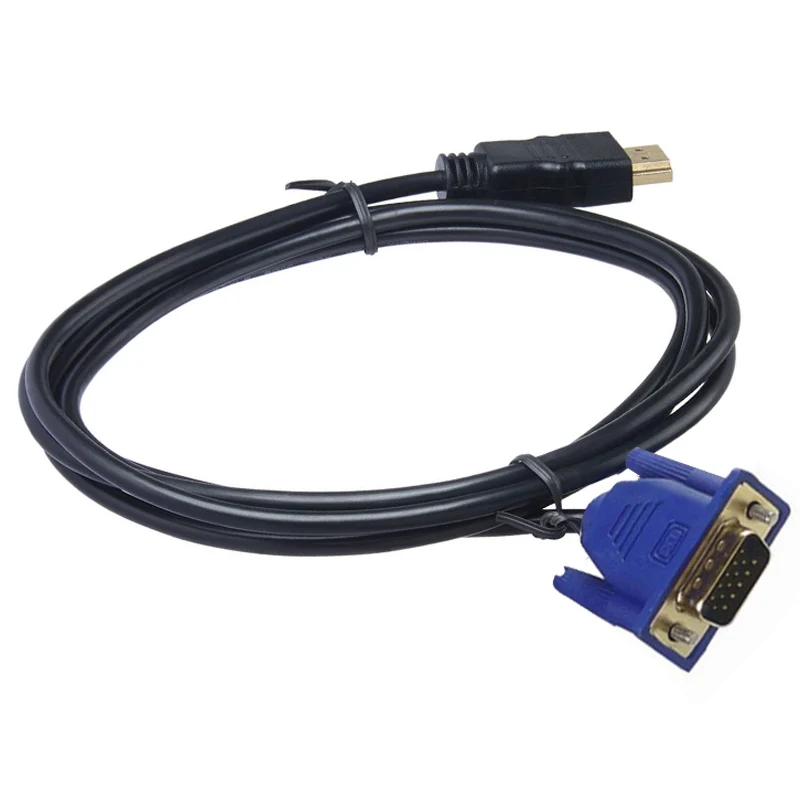1PC 1.8 M 6ft HDMI TO VGA Connection Cable Suitable For All HDMI VGA Display Output Devices HDMI-compatible TO VGA Connection