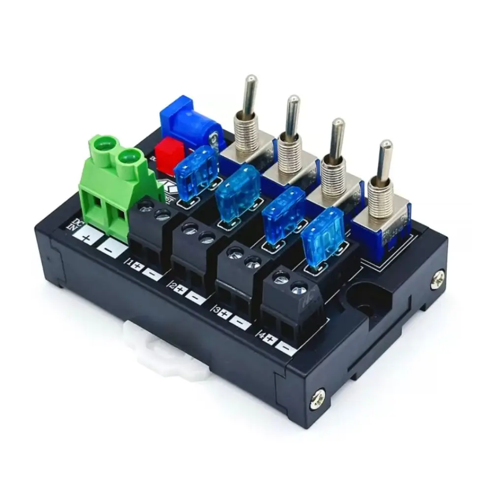 2/4/6/8/12/16 Channel DC Toggle Switch Distribution Module Fuse & Indicator Light per Channel