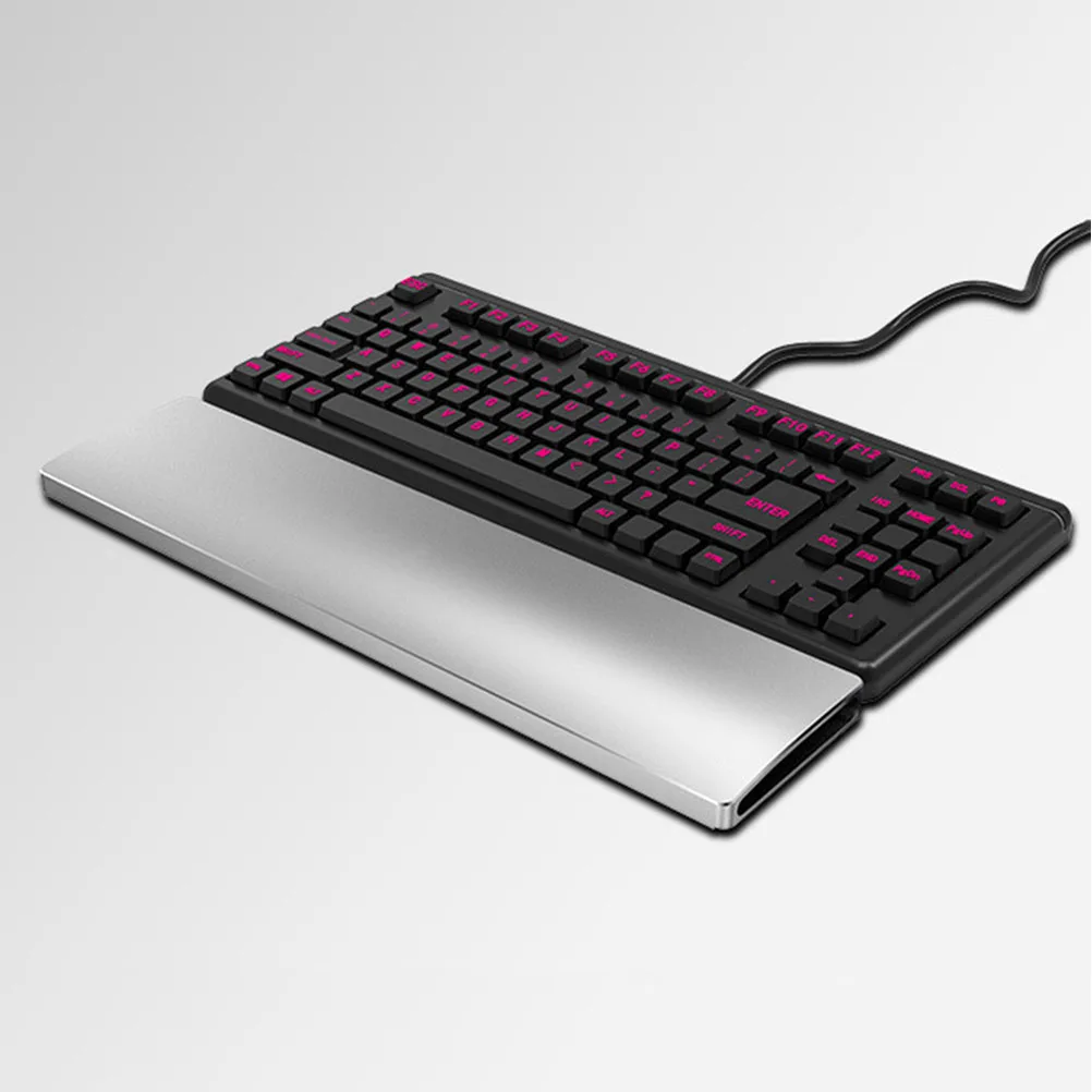 

Aluminum Alloy Mechanical Keyboard Hand Rest Ergonomic Wrist Pad Smooth Heavy Duty Non Silicone Base Stable