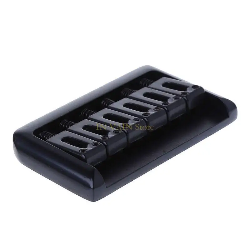 M5TC 6 String Electric Guitar Bridge Hard Tail Top Load Fixed Hard Tail Parts Black #2
