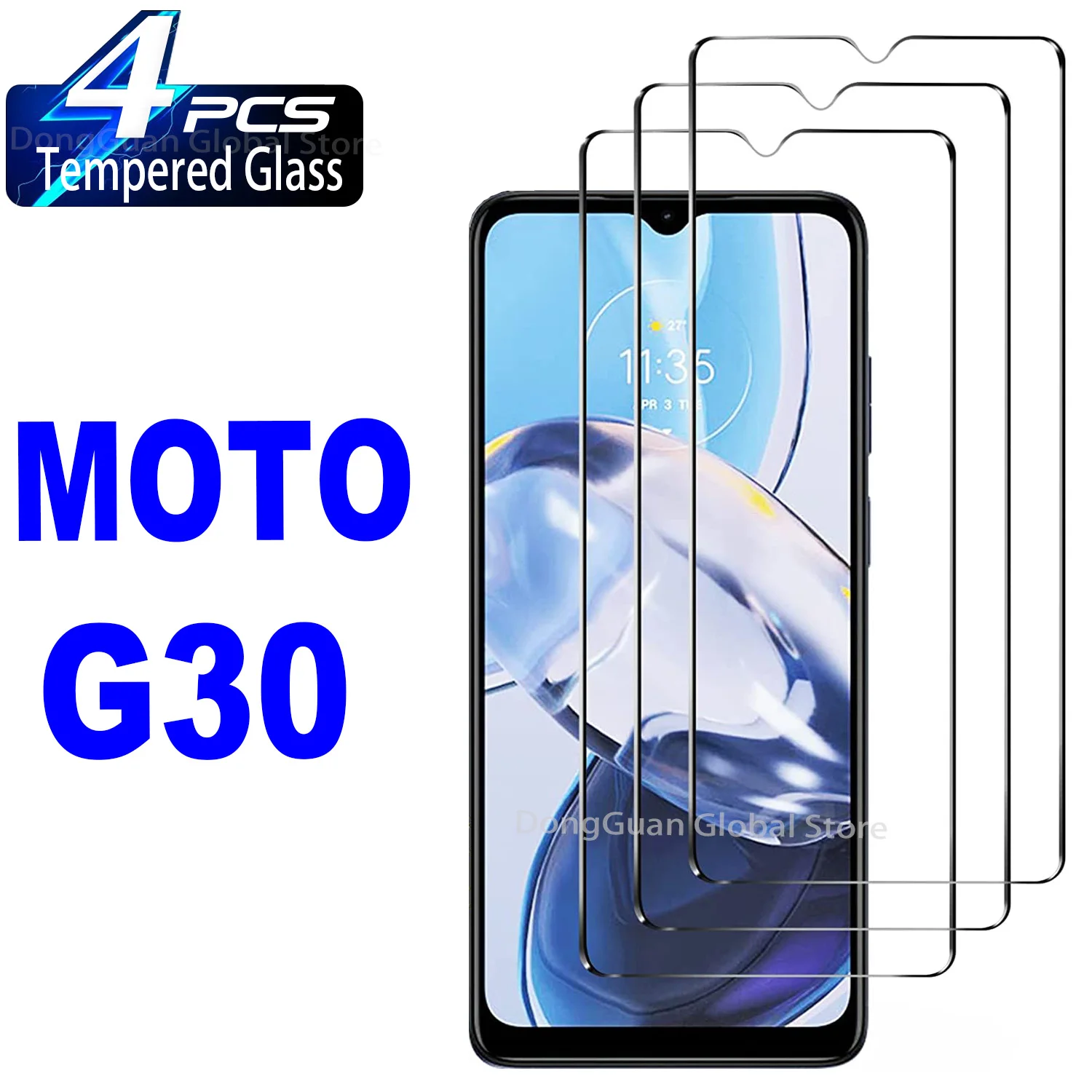 

2/4Pcs Tempered Glass For Motorola Moto G30 Screen Protector Glass Film