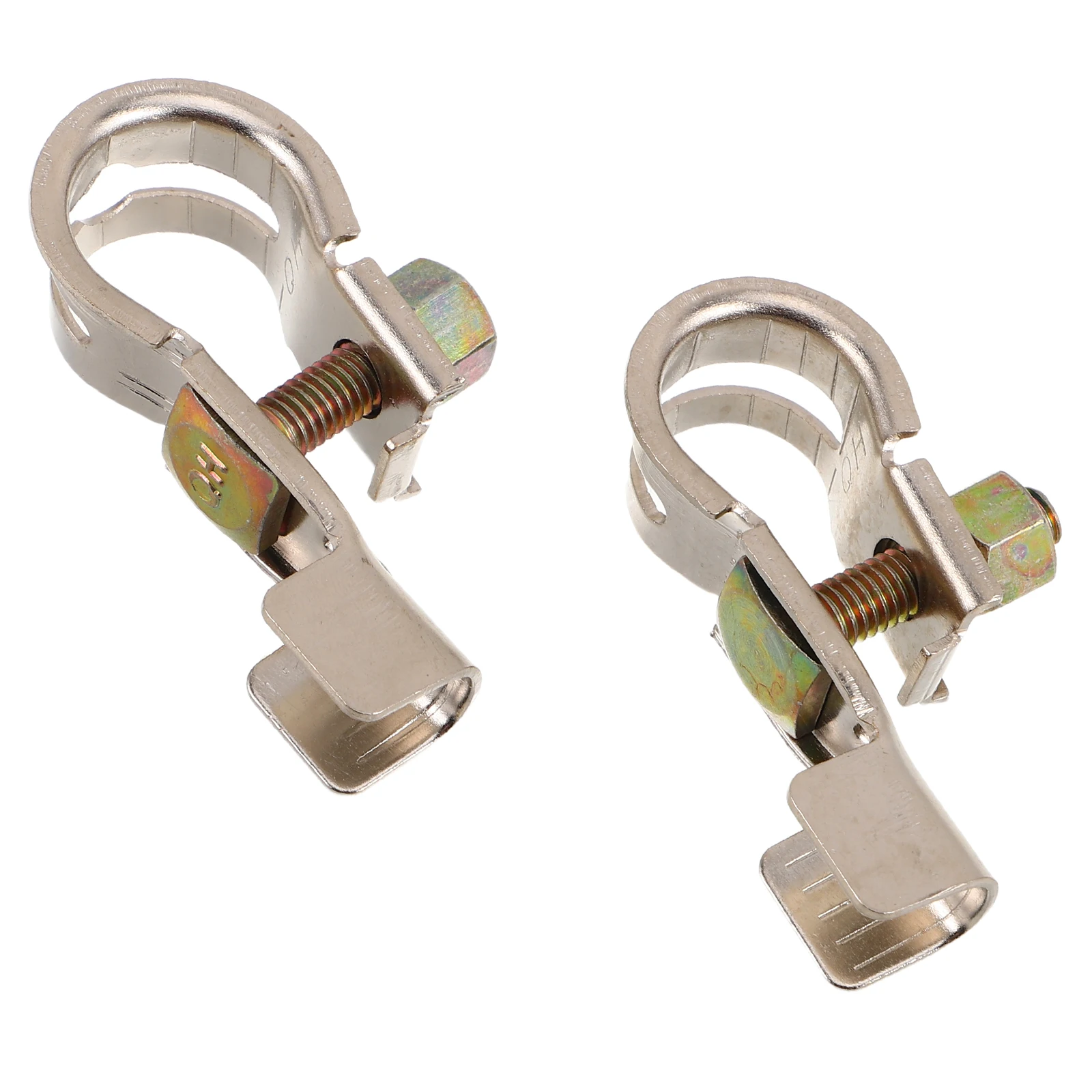 

2pcs Connector Clips Post Terminal Parts Clamps Car Terminals Fine Column Ends Truck Accessories