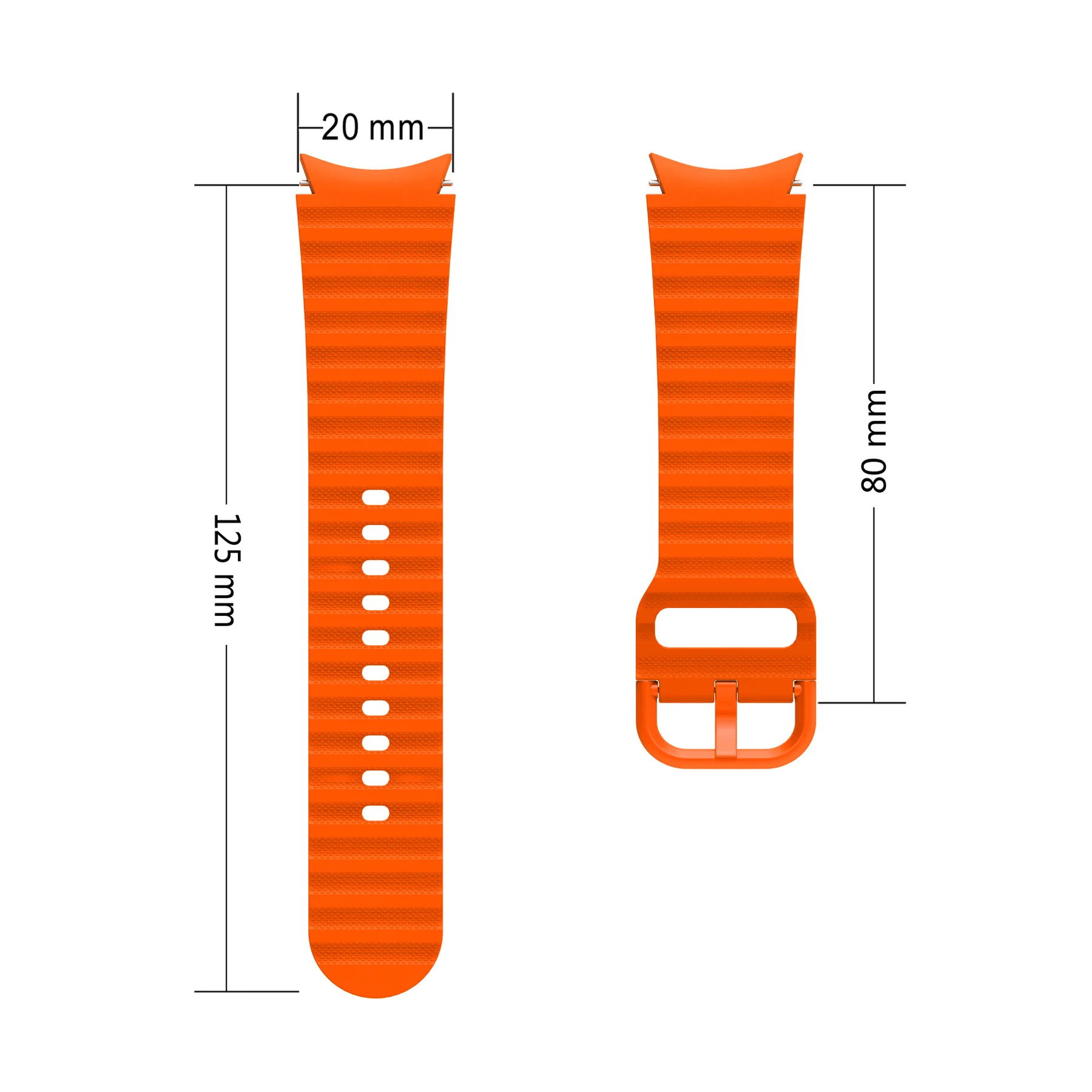 Official Wave Strap+Case For Samsung Watch 6-5-4 40mm 44mm 4/6 Classic 42 43mm 46 47mm No Gap Silicone Bracelet Watch 5 Pro 45mm