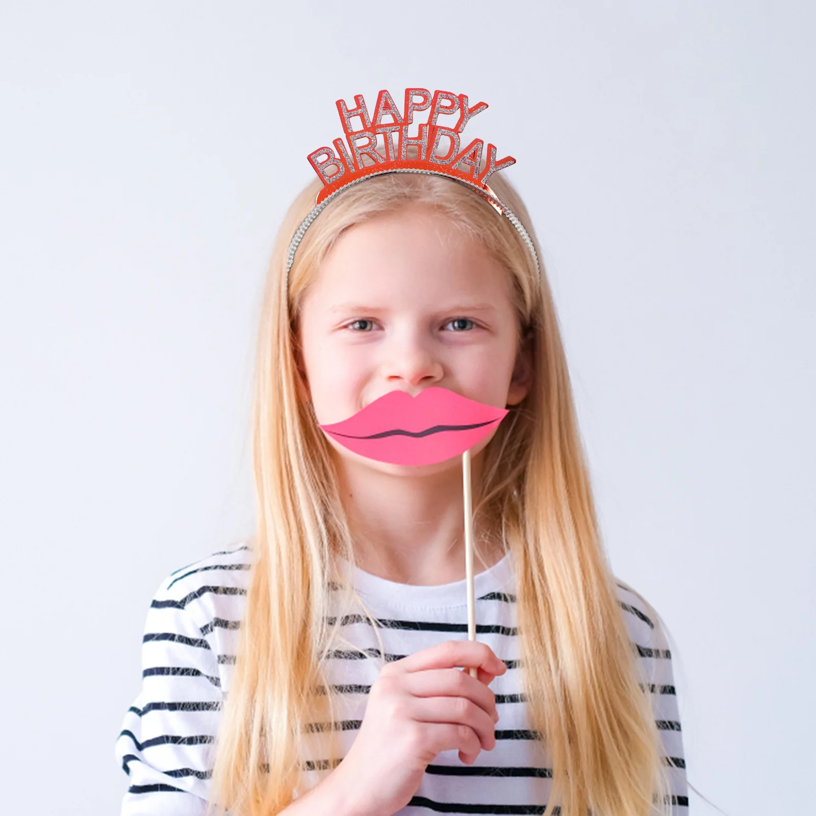 

8Pcs Birthday Headbands Durable Safe Material Party Headwear Easy Wear Off Kids Adults Festival Decor Birthday Headband