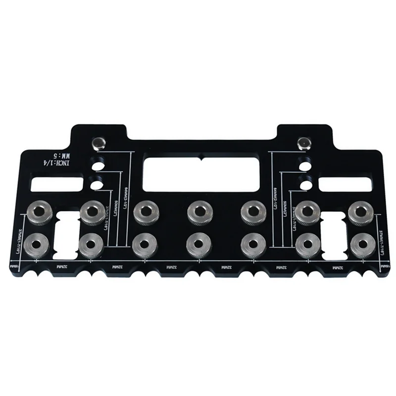 AEE6-Cabinet Handle Pitch Punch Locator Hardware Jig Kit, Woodworking Drawer Door Jig Drill Guide DIY Mounting Tool