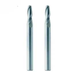 Milling cutter E2682 Metric 2-blade white steel taper flat bottom end mill CNC center numerical control tool