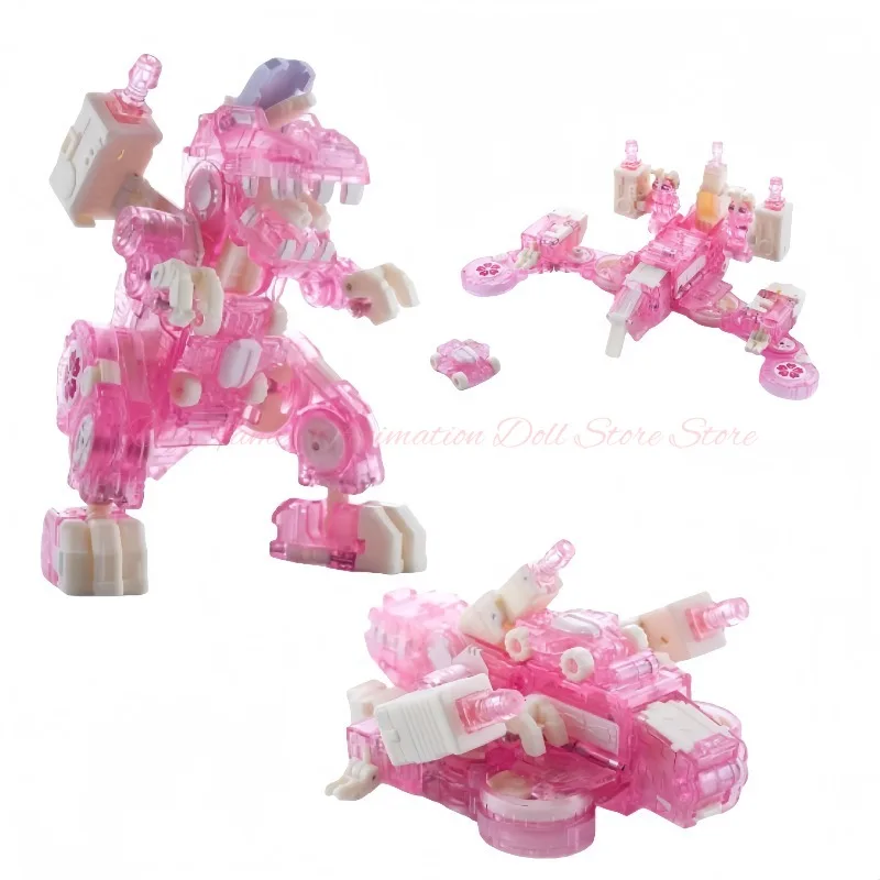 

Transformation Toys DW-E18S Pink Transparent Iron Dragon Three-transformation Basic Action Figure Collection Model Toy Ornaments